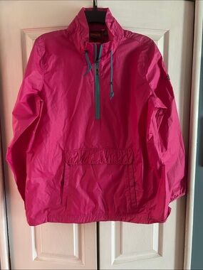 Merrell Pink Pullover Utility Jacket with Teal Trim